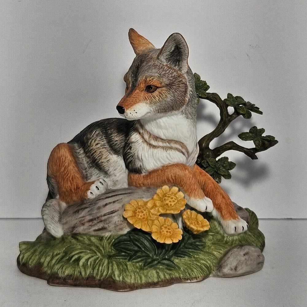 Lenox Peaceful Afternoon Coyote Woodland Animal Figurine 1998 NIB